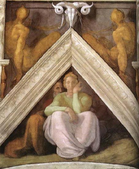 Michelangelo Buonarroti Ancestors of Christ: figures oil painting image